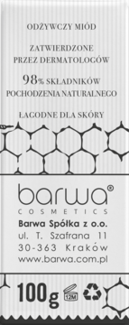 BARWA ,mydło w kostce, odżywcze, Miodowe,lewa