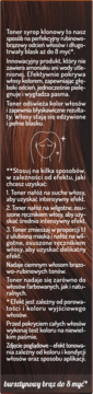 Toner do włosów OnlyBio Hair in Balance: bursztynowy brąz do 8 myć. Tekst etykiety na brązowym tle.