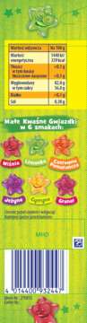 NIMM 2 Śmiejżelki ,żelki owocowe, wzbogacone witaminami, Kwaśne Gwiazdki,lewa