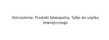 Tekst ostrzeżenia dla wody perfumowanej Ariana Grande Cloud: Produkt łatwopalny. Tylko do użytku zewnętrznego.