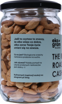EKOGRAM BIO ,orzechy nerkowca, prażone,,lewa