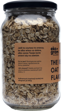 EKOGRAM BIO ,płatki owsiane,lewa