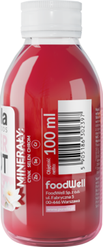 PURELLA SUPERFOODS Super Shot Uroda,napój typu shot, Lotos + Wit. C + Kolagen, o smaku czerwonej porzeczki,lewa