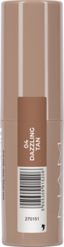 NAM konturujący bronzer w sztyfcie 04 Dazzling Tan. Widok przodu opakowania z etykietą i kodem kreskowym.