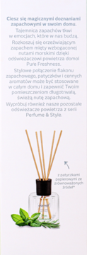 DOMOL Perfume & Style ,patyczki zapachowe, Pure Freshness,lewa