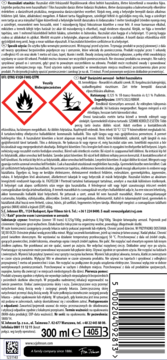 Tylna etykieta sprayu Raid na osy i szerszenie 300 ml, z tekstem, kodem kreskowym i piktogramami zagrożeń.