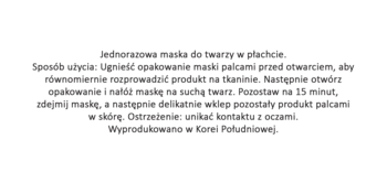 Polska instrukcja użycia Erborian Bamboo Shot Mask, szczegóły aplikacji produktu na twarz, białe tło.