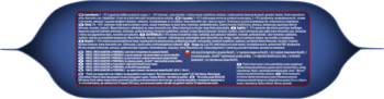 Tył opakowania Finish Quantum Fresh kapsułek do zmywarki, ciemnoniebieskie, z etykietą tekstową i zielonym akcentem.