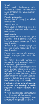 NASIMED Plus ,spray do nosa, izotoniczny roztwór wody morskiej, Ekstrakt z Aloesu i Kwas hialuronowy, wyrób medyczny,lewa