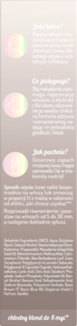 Tył opakowania tonera OnlyBio chłodny blond do 8 myć, z opisem koloru, pielęgnacji, zapachu i składnikami.