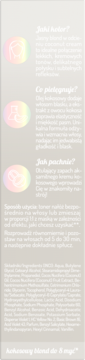 Tekstowy panel tonera OnlyBio Coconut Cream. Sekcje: kolor, pielęgnacja, zapach, użycie, skład. Na dole: 'kokosowy blond'.