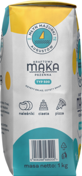 MŁYN MAZURKI ,mąka pszenna, typ 500,lewa