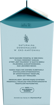 MŁYN MAZURKI ,mąka pszenna, kraftowa, typ 500,lewa