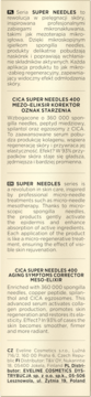 EVELINE COSMETICS CICA Super Needles 400,mezo-eliksir do twarzy, korektor oznak starzenia,lewa