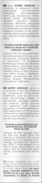 EVELINE COSMETICS Vitamin Super Needles 200,mezo-eliksir do twarzy, aktywator odnowy skóry,lewa