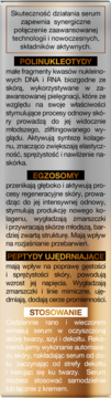 Tył opakowania serum Dermika Imperial, z opisem składników aktywnych i sposobem użycia produktu.