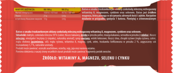 BERAW! EWA CHODAKOWSKA Kids ,baton o smaku Truskawkowym oblany Czekoladą Mleczną,lewa