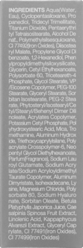 Tył opakowania podkładu TIRTIR Mask Fit Aura Cushion 33C Hazel z listą składników na szarym tle.