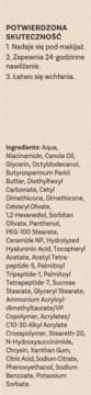 Beżowy tył opakowania kremu Iwostin Age Lift Pro, widoczne składniki i lista korzyści.