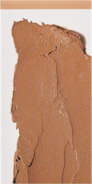 Kremowy bronzer do konturowania w karmelowym odcieniu, swatch na białym tle, z widoczną bogatą, kremową teksturą i satynowym wykończeniem.