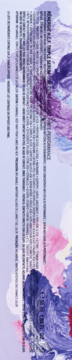 Długa pionowa grafika z tekstem o zestawie Lancôme Rénergie Triple Serum na tle fioletowo-różowych pociągnięć pędzla.