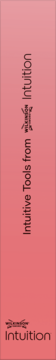 Różowy pionowy banner z logo Wilkinson Intuition i napisem 'Intuitive Tools from Intuition'.