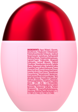 Różowa butelka fluidu nawilżająco-tonującego Bielenda Goodies, widok z tyłu z listą składników.