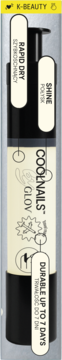 COOLNAILS Classic Nail Polish Pen, czarno-kremowy, widok z przodu, szybkoschnący, trwałość do 7 dni, K-Beauty.