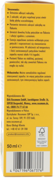 Tył żółtego opakowania dyfuzora zapachowego z instrukcją użycia po polsku, danymi producenta i kodem EAN.