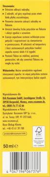 Tył żółtego opakowania patyczków zapachowych Domol Perfume & Style Sunset Feeling, z instrukcjami i kodem kreskowym.