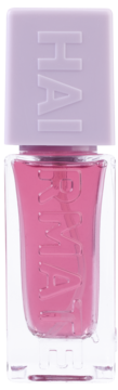 Mała butelka z różowym płynem HAI RYMA, fioletowa zakrętka, napis HAI, SWEET AMBER PERFUME MIST.