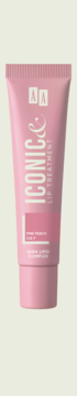 Różowa tubka AA ICONIC LIP TREATMENT TINTED PINK PEACH, widok z przodu, na jasnym tle.