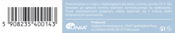 Tył opakowania kremu Acne-Derm z kwasem azelainowym 20%, widoczny kod kreskowy 5908233400143.