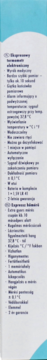 Prawy bok opakowania Termometru Babydream z listą cech: szybki pomiar, alarm gorączki, dokładność.