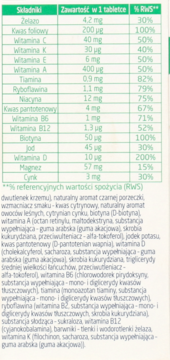 VIBOVIT Uczeń ,tabletki do ssania, Witaminy+ Żelazo, 8+, suplement diety,lewa
