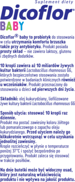 DICOFLOR Baby ,probiotyk w kroplach dla dzieci i niemowląt, suplement diety,lewa