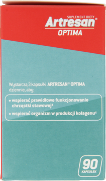 ARTRESAN Optima ,kapsułki wspomagające chrząstkę stawową i wspierające organizm w produkcji kolagenu, suplement diety,lewa