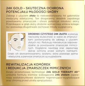Informacje o 24K GOLD dla skóry: korzyści z czystego złota, redukcja zmarszczek, rewitalizacja.