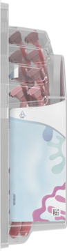 Gillette Venus Simply 3 w przezroczystym opakowaniu, różowe maszynki dla kobiet z 3 ostrzami, widok z przodu.