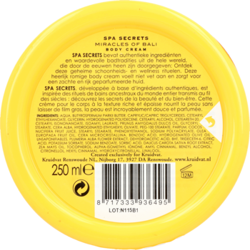 SPA SECRETS ,mus do ciała, woda kokosowa & Frangipani,lewa