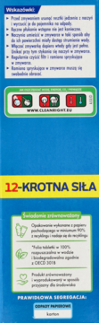Tył opakowania Domol Performance tabletki do zmywarki, widoczne 12-krotna siła i eko-oznaczenia.