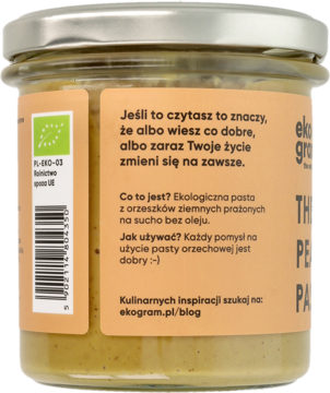 EKOGRAM BIO ,pasta z orzechów ziemnych, organiczna,lewa