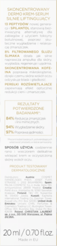 Tył opakowania kremu-serum pod oczy Christian Laurent Botulin Revolution, z opisem składników i wyników badań.
