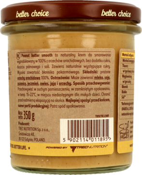 BETTER CHOICE ,naturalne masło, 100% z orzechów arachidowych,lewa