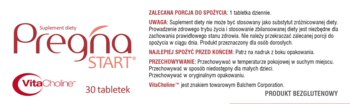 PREGNA Start ,kapsułki dla kobiet planujących ciążę i chcących wesprzeć płodność, suplement diety,lewa