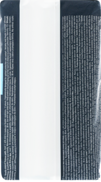 Tył opakowania wkładek higienicznych dla mężczyzn Level 1, z gęstym tekstem informacyjnym na białym i czarnym tle.