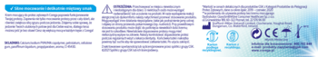 Tył opakowania kremu mocującego Corega Super Mocny, z polskimi instrukcjami i symbolami regulacyjnymi CE.