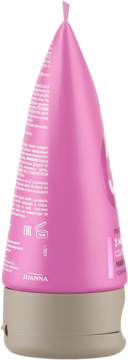 Joanna Ultra Color koloryzująca odżywka różowe odcienie blond, różowa tubka z beżową nakrętką, widok z boku.