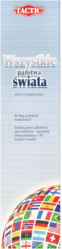 TACTIC Wszystkie Państwa Świata ,gra planszowa, 8+,lewa