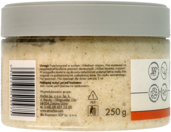 MANUFAKTURA PIĘKNA Biała Czekolada ,peeling do ciała, cukrowy,lewa